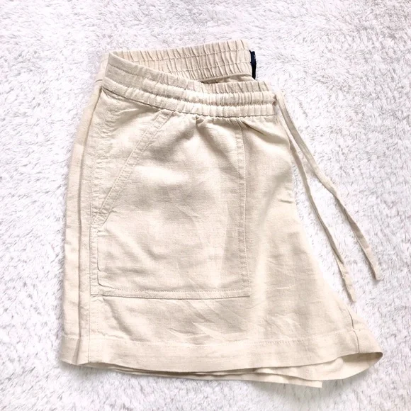 J. Crew Linen-Blend Drawstring Shorts - Picture 1 of 9